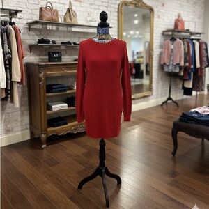 Lauren Ralph Lauren Red Sweater with Gold Accents